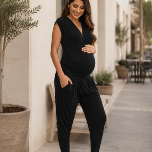 OVERALL URBANO MATERNIDAD Y LACTANCIA - NEGRO
