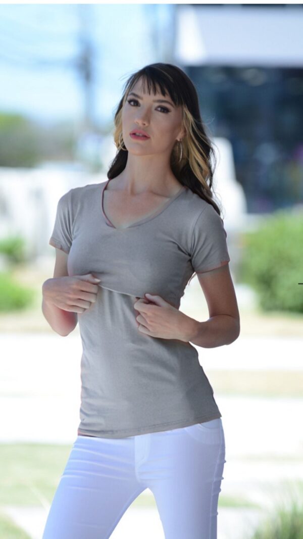 TOP DE LACTANCIA OPEN UP - GRIS CLARO