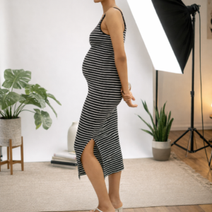 VESTIDO BASICO SISA - STRIPE NEGRO