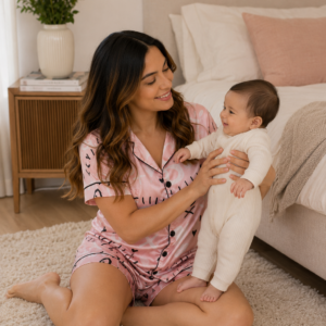 PIJAMA DE LACTANCIA BOTONES - TIC TAC TOE